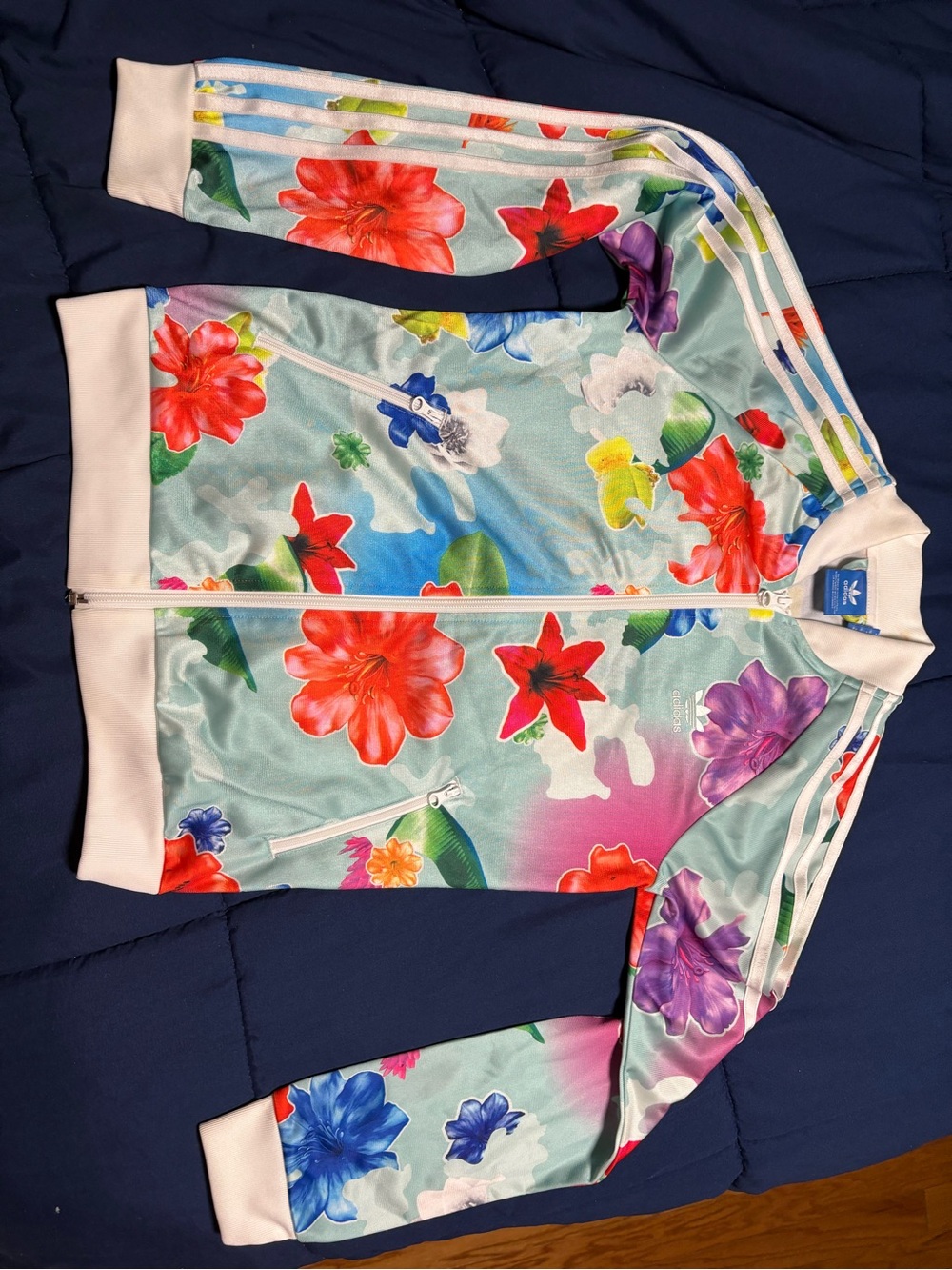 adidas Kids Floral Track Jacket - Multicolor Floral Print